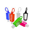 Unique Shaped Empty 30Ml Soft Touch Silicone Plastic Bottle Case For Alcohol Hand Sanitizer Gel Eliquid With Flip Cap And Hook